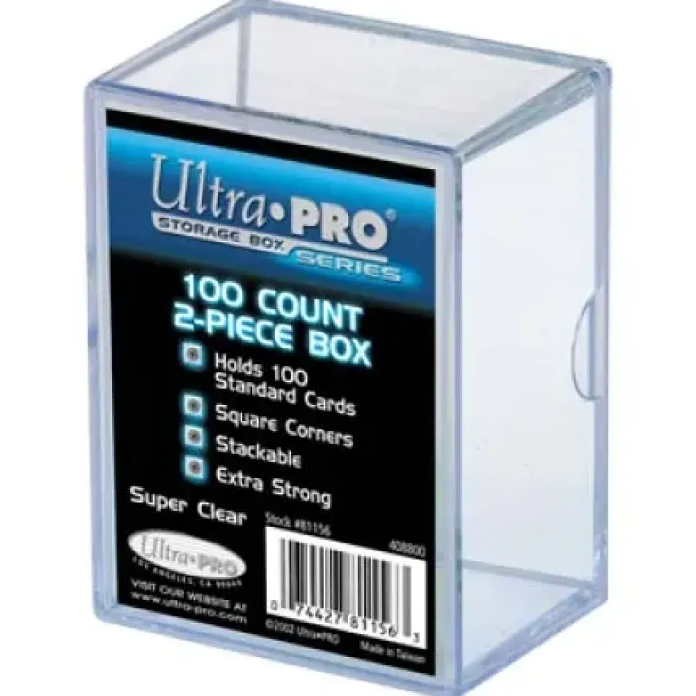 Ultra Pro: 2-Piece 100 Count Clear Card Storage Box