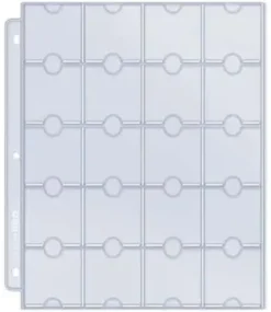 Ultra Pro: 20-Pocket Platinum Page for Coins and Tokens (10-pack)