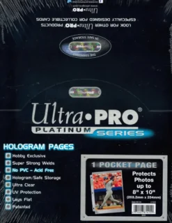 Ultra Pro: 1-Pocket Platinum Page (3-Holes) (100 st)