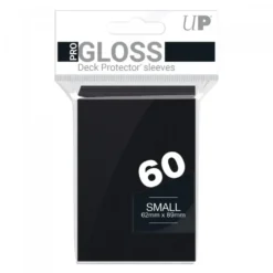 Ultra Pro: PRO-Gloss 60ct Small Deck Protector sleeves: Black (62 x 89 mm)