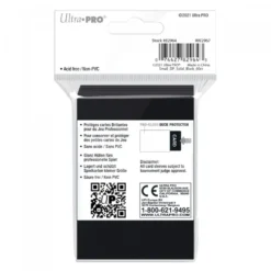 Ultra Pro: PRO-Gloss 60ct Small Deck Protector sleeves: Black (62 x 89 mm)
