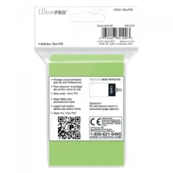 Ultra Pro: PRO-Gloss 60ct Small Deck Protector sleeves: Lime Green (62 x 89 mm)