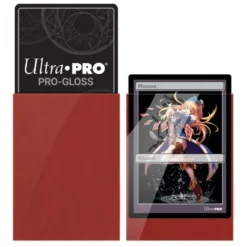Ultra Pro: PRO-Gloss 60ct Small Deck Protector sleeves: Red (62 x 89 mm)