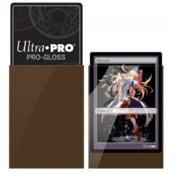 Ultra Pro: PRO-Gloss 60ct Small Deck Protector sleeves: Brown (62 x 89 mm)