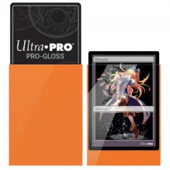 Ultra Pro: PRO-Gloss 60ct Small Deck Protector sleeves: Orange (62 x 89 mm)