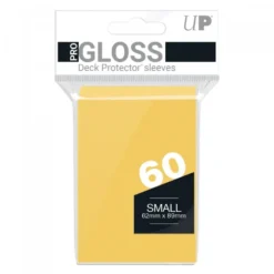 Ultra Pro: PRO-Gloss 60ct Small Deck Protector sleeves: Yellow (62 x 89 mm)