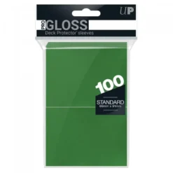 Ultra Pro: PRO-Gloss 100ct Standard Deck Protector sleeves: Green (66 x 91 mm)