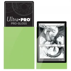 Ultra Pro: PRO-Gloss 50ct Standard Deck Protector sleeves: Lime Green (66 x 91 mm)