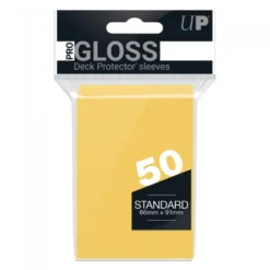 Ultra Pro: PRO-Gloss 50ct Standard Deck Protector sleeves: Yellow (66 x 91 mm)