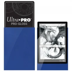 Ultra Pro: PRO-Gloss 100ct Standard Deck Protector sleeves: Blue (66 x 91 mm)