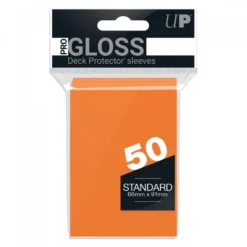 Ultra Pro: PRO-Gloss 50ct Standard Deck Protector sleeves: Orange (66 x 91 mm)