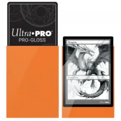 Ultra Pro: PRO-Gloss 50ct Standard Deck Protector sleeves: Orange (66 x 91 mm)