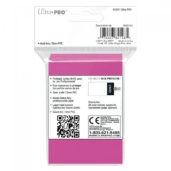 Ultra Pro: PRO-Matte 60ct Small Deck Protector sleeves: Bright Pink (62 x 89 mm)