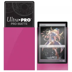 Ultra Pro: PRO-Matte 60ct Small Deck Protector sleeves: Bright Pink (62 x 89 mm)