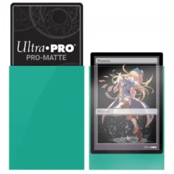 Ultra Pro: PRO-Matte 60ct Small Deck Protector sleeves: Aqua (62 x 89 mm)