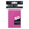 Ultra Pro: PRO-Matte 50ct Standard Deck Protector sleeves: Bright Pink (66 x 91 mm)