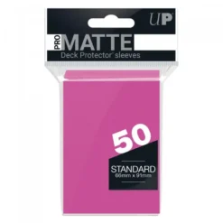 Ultra Pro: PRO-Matte 50ct Standard Deck Protector sleeves: Bright Pink (66 x 91 mm)