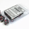 Velvet - Black/Red - d10, 10 st
