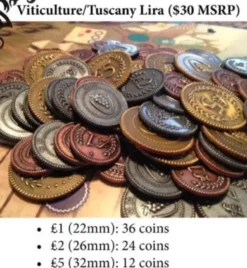 Viticulture Metal Lira Coins