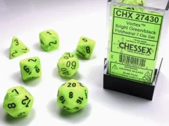 Vortex - Bright Green/Black - Dice set