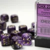 Vortex - Purple/Gold - d6, 12 st (16 mm, prickar)