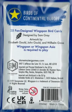 Wingspan: Fan-Designed Bird Cards - Birds of Continental Europe (ENG) (Exp.)