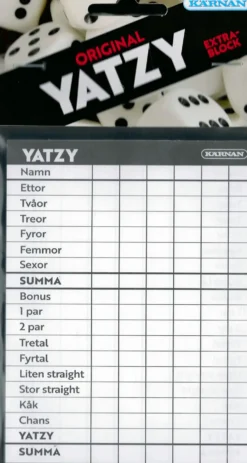 Yatzy: Extrablock (Kärnan)
